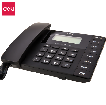 得力13567电话机（黑）（2台起售，偏远区域下单请电话咨询）